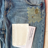 Minimal Mending + Embellishment Transfer: Persimmon Flowers