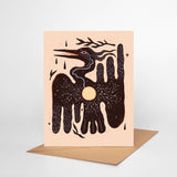 River Moon – Blank Greeting Card with Nature Illustration 