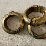 Vintage Repoussé Brass Hinged Bracelet
