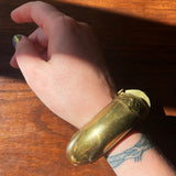 Vintage Repoussé Brass Hinged Bracelet