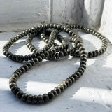* Hematite Rondelle Bead Necklace