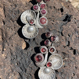 Silver & Tourmaline Earrings - c.1980s