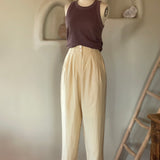 1980's Sand-Washed Silk High-Rise Trousers