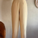 1980's Sand-Washed Silk High-Rise Trousers