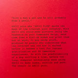 X-Rated: ASC-II Art • Risograph Printed Zine