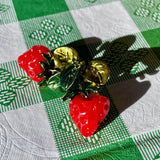 Vintage Strawberry Earrings- c.1980s