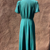 1940s Rayon Shirtwaist Dress