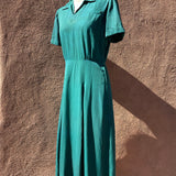 1940s Rayon Shirtwaist Dress