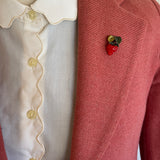 SCALLOPED IVORY BLOUSE (ORVIS)