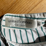 UNITED BAMBOO STRIPED TIE-NECK SHIRT