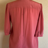 1980s ROSE SILK BLOUSE
