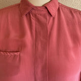 1980s ROSE SILK BLOUSE