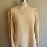 1970s ROMANTIC CUTWORK BLOUSE