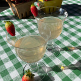 ETCHED GLASS GOBLETS (PAIR)