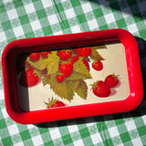 Mid-century STRAWBERRY METAL TRAY
