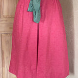 1980s Raspberry Cotton Blend Skirt