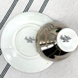 Silver Lustre Teacup & Saucer Set