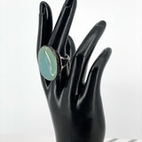 Silver Aqua Chalcedony Ring - 1990s
