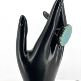 Silver Aqua Chalcedony Ring - 1990s