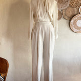 '70s Bill Blass Ivory Jumpsuit