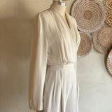 '70s Bill Blass Ivory Jumpsuit