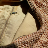 * Blush Macramé Fringe Bag