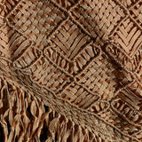 * Blush Macramé Fringe Bag