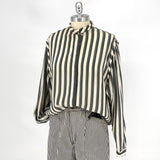 1990s Vertical Striped Blouse