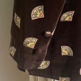 Vintage 70s Printed Velvet Blazer