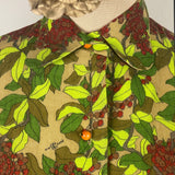 Vintage 70s Italian Printed Blouse