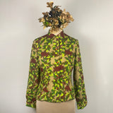 Vintage 70s Italian Printed Blouse