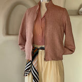 90s PAUL & JOE STAND COLLAR TWEED JACKET