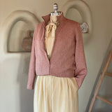 90s PAUL & JOE STAND COLLAR TWEED JACKET