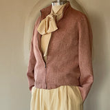 90s PAUL & JOE STAND COLLAR TWEED JACKET