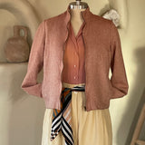 90s PAUL & JOE STAND COLLAR TWEED JACKET