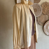 Vintage Soft Champagne Tuxedo Blouse