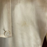 Vintage Satin Asymmetrical Blouse with Epaulettes