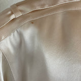 Vintage Satin Asymmetrical Blouse with Epaulettes