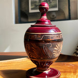 Vintage Turned Wood Urn