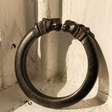 Vintage Hand-Carved Ebony Animal Head Bangle