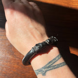 Vintage Hand-Carved Ebony Animal Head Bangle