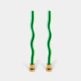Wiggle Candles - Vibrant Green Tapers