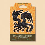 Winged Star Coyote Sticker