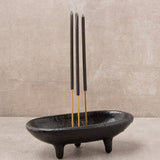 Cast Iron Oval Smudge Dish + Incense Burner