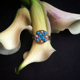 Victorian Turquoise and Pearl Ring, ANTIQUE