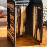 Striped Straw Market Wallet