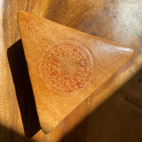 Vintage Leather Triangle Trinket case
