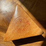 Vintage Leather Triangle Trinket case